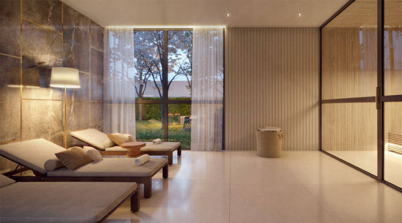 One Park Perdizes - Sala de descanço e Sauna